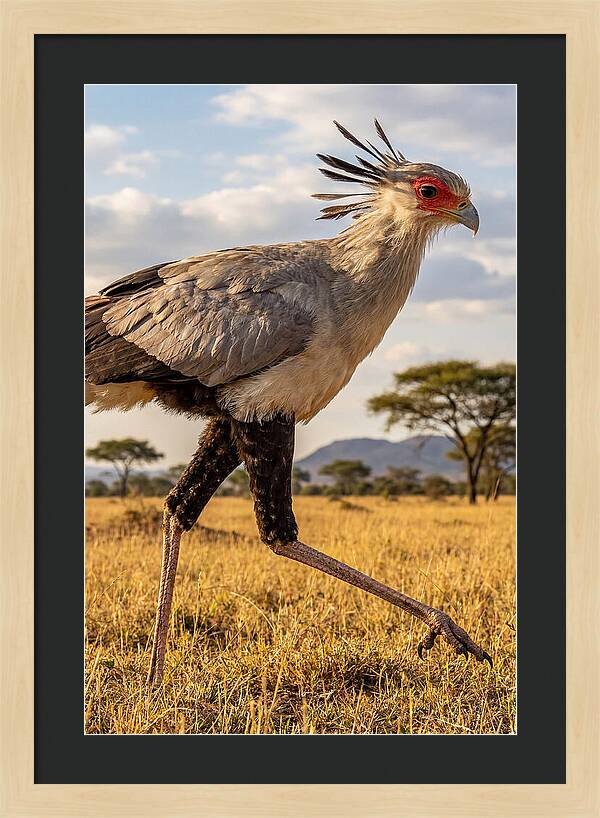 Secretary Bird Striding