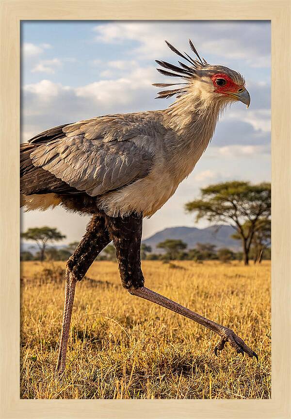Secretary Bird Striding