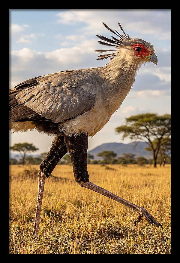 Secretary Bird Striding