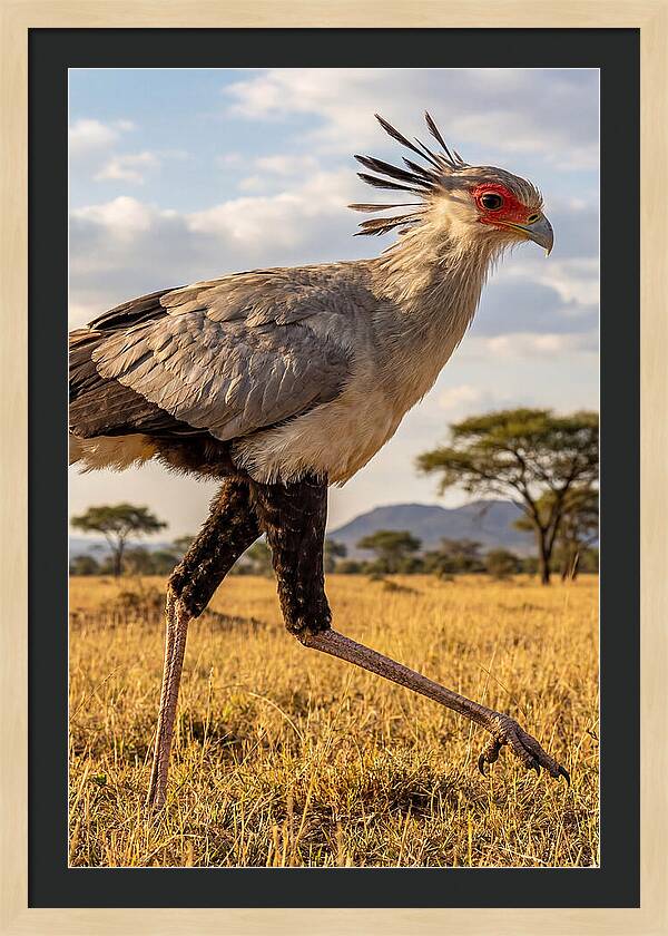 Secretary Bird Striding
