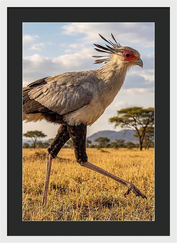 Secretary Bird Striding