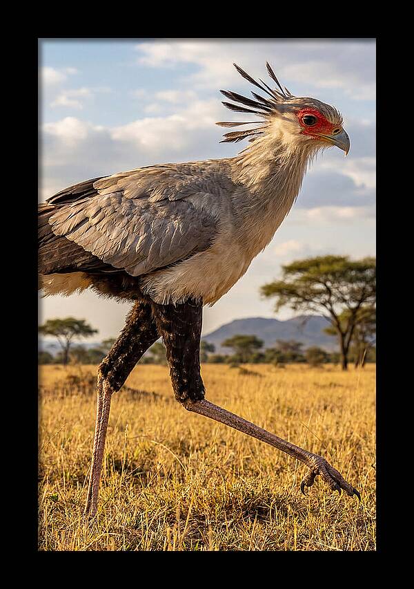 Secretary Bird Striding