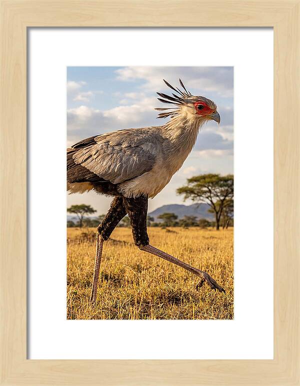 Secretary Bird Striding