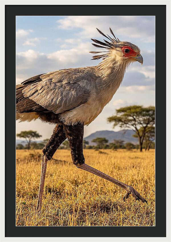 Secretary Bird Striding