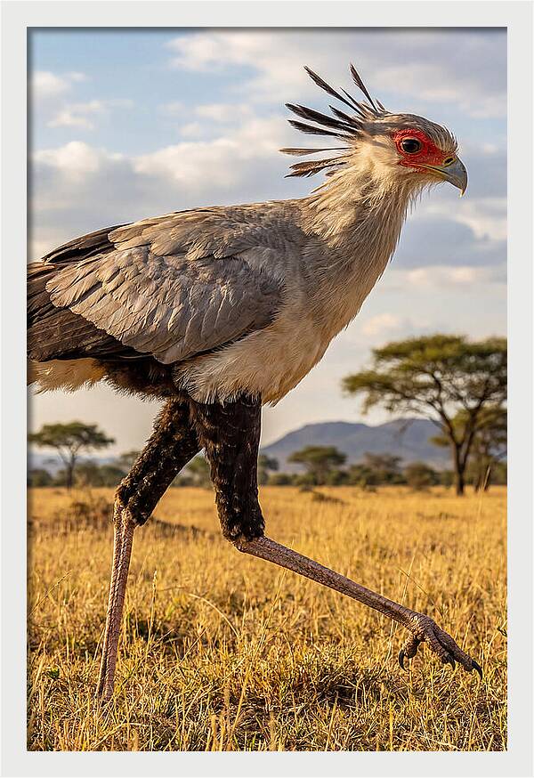 Secretary Bird Striding