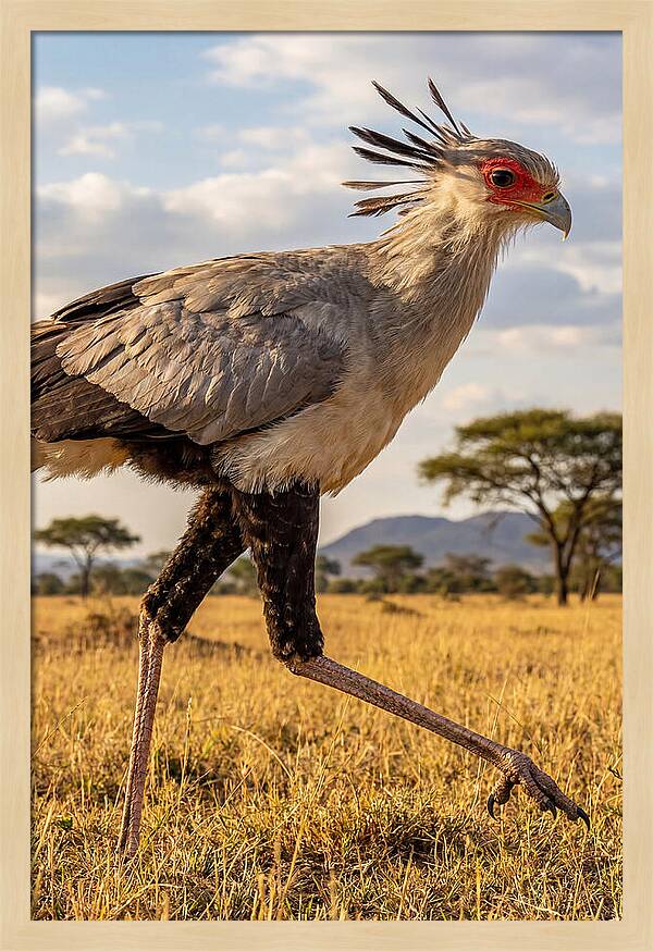 Secretary Bird Striding