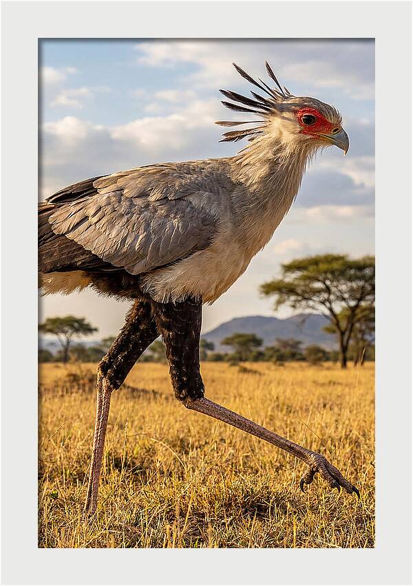 Secretary Bird Striding