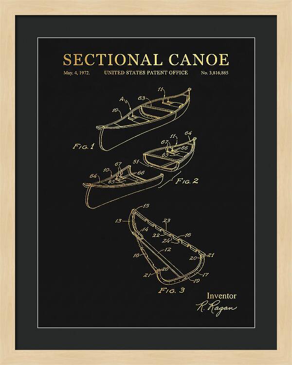 Sectional Canoe Gold Patent Us3816865a