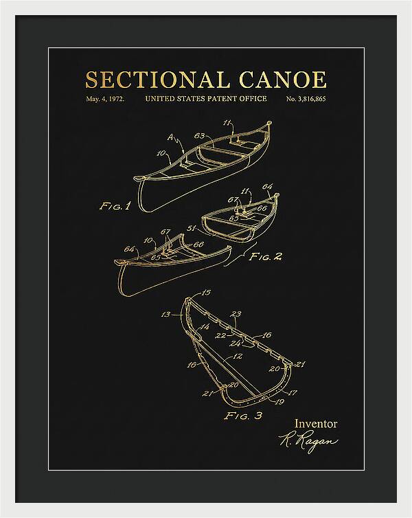 Sectional Canoe Gold Patent Us3816865a