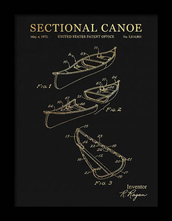 Sectional Canoe Gold Patent Us3816865a