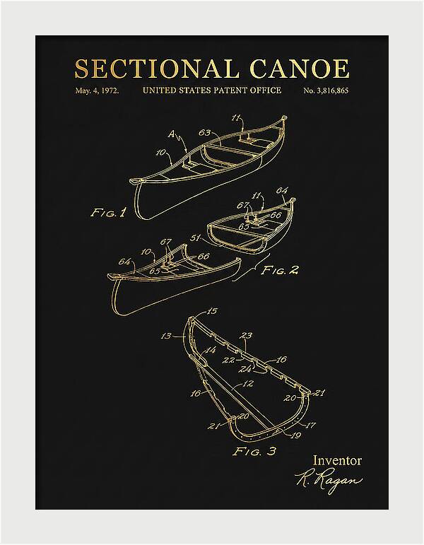 Sectional Canoe Gold Patent Us3816865a