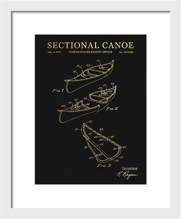 Sectional Canoe Gold Patent Us3816865a