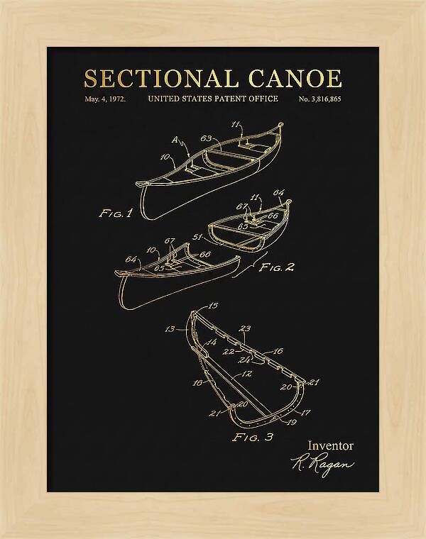 Sectional Canoe Gold Patent Us3816865a