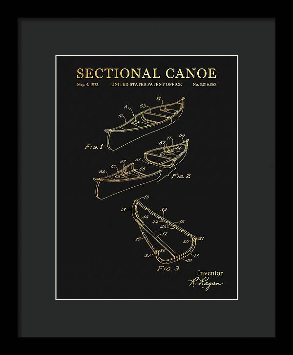 Sectional Canoe Gold Patent Us3816865a