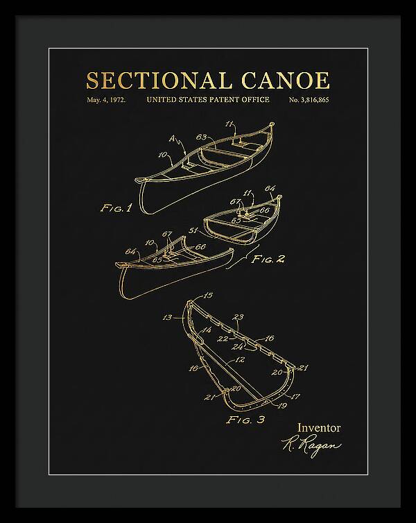 Sectional Canoe Gold Patent Us3816865a