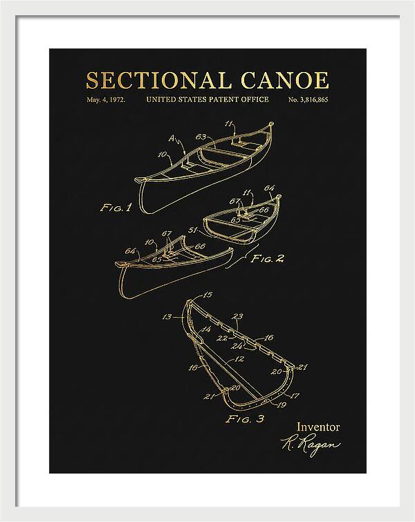 Sectional Canoe Gold Patent Us3816865a