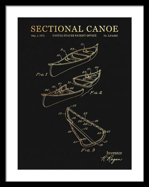 Sectional Canoe Gold Patent Us3816865a
