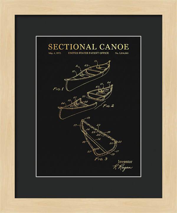 Sectional Canoe Gold Patent Us3816865a