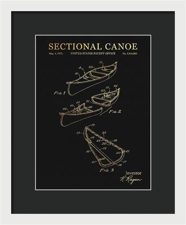 Sectional Canoe Gold Patent Us3816865a
