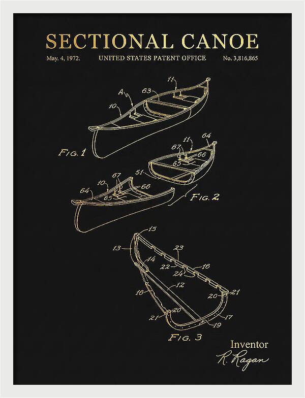 Sectional Canoe Gold Patent Us3816865a