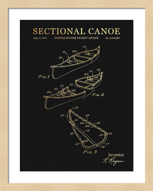 Sectional Canoe Gold Patent Us3816865a