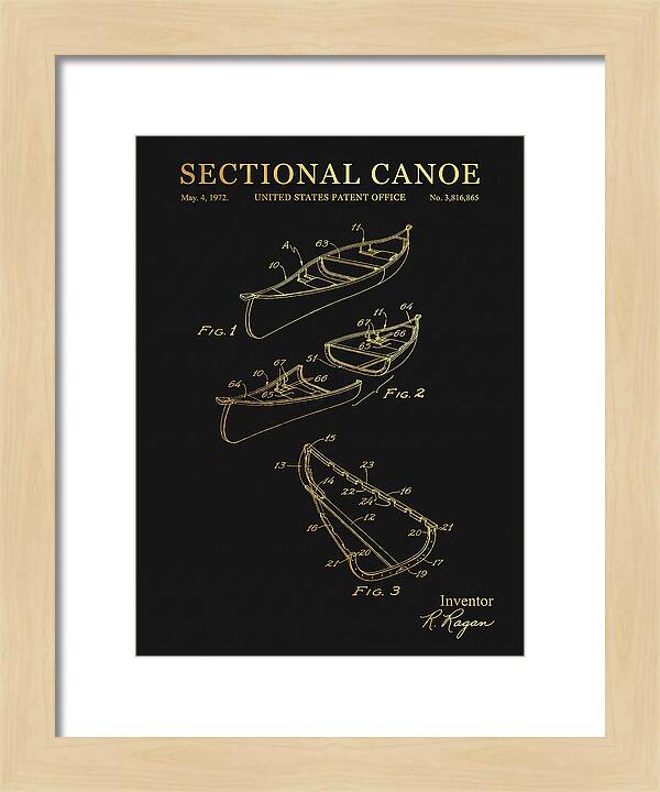Sectional Canoe Gold Patent Us3816865a