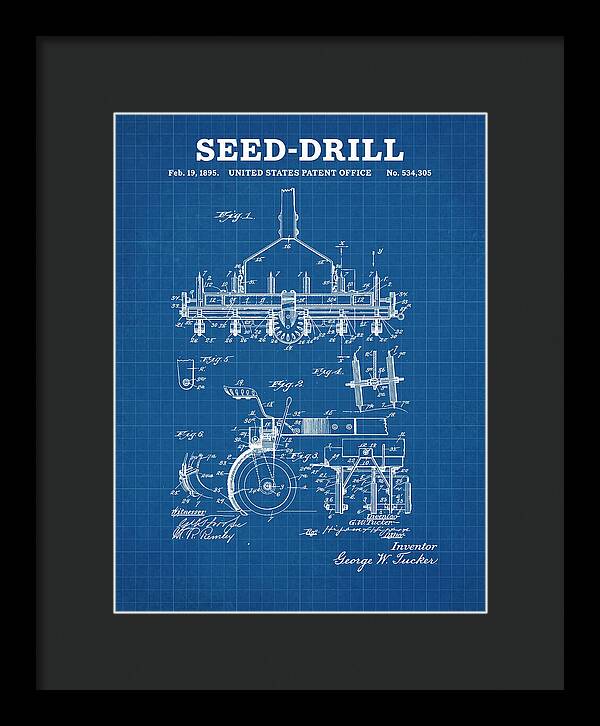 Seed Drill Blueprint Patent Us534305a