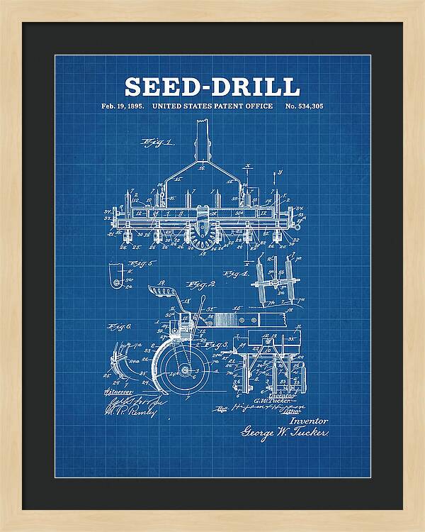 Seed Drill Blueprint Patent Us534305a