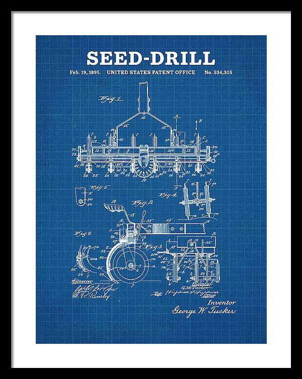 Seed Drill Blueprint Patent Us534305a