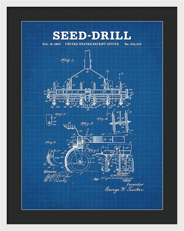 Seed Drill Blueprint Patent Us534305a