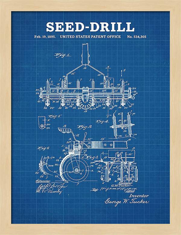Seed Drill Blueprint Patent Us534305a