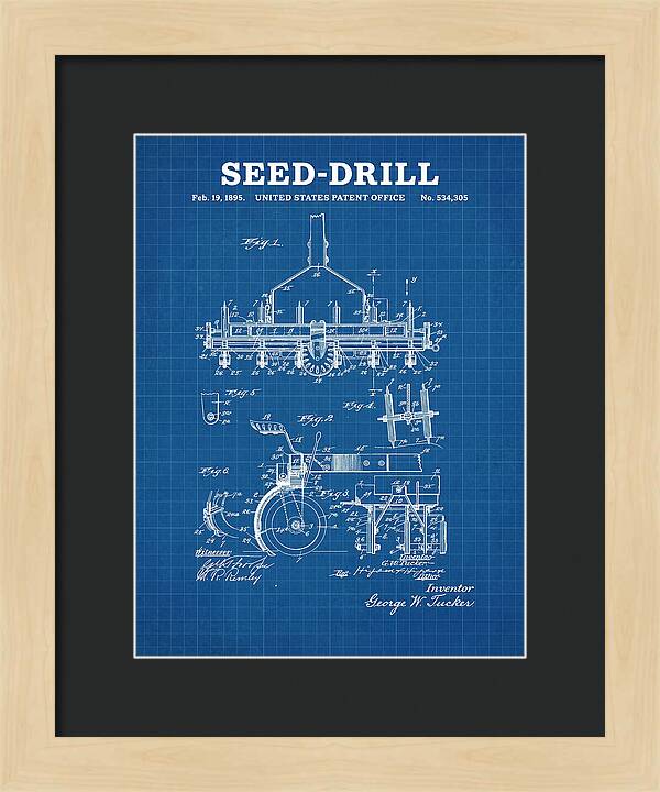 Seed Drill Blueprint Patent Us534305a