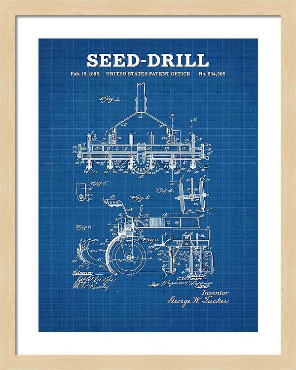 Seed Drill Blueprint Patent Us534305a