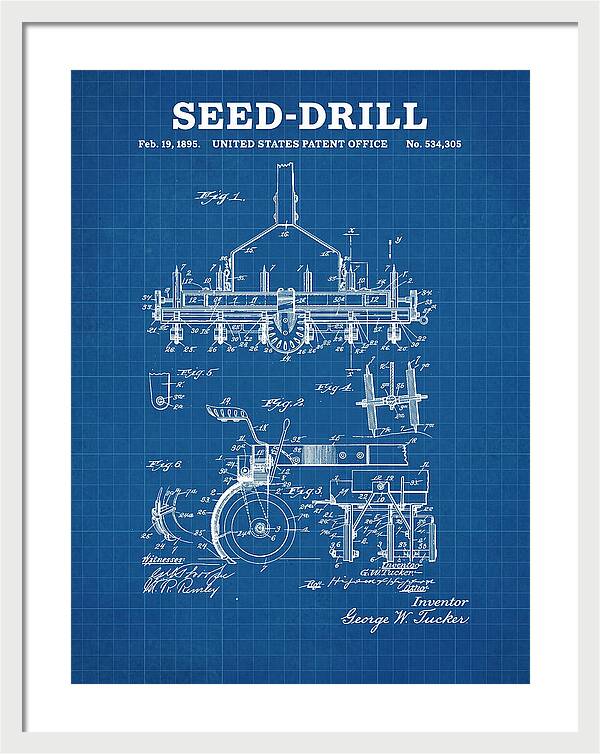Seed Drill Blueprint Patent Us534305a