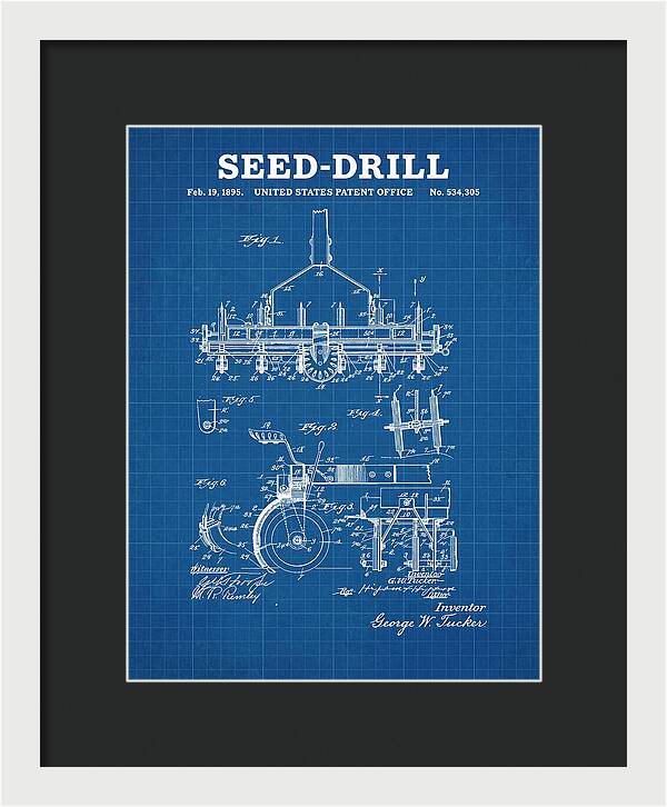 Seed Drill Blueprint Patent Us534305a