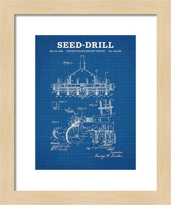 Seed Drill Blueprint Patent Us534305a