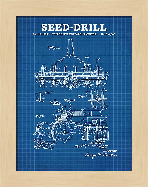 Seed Drill Blueprint Patent Us534305a