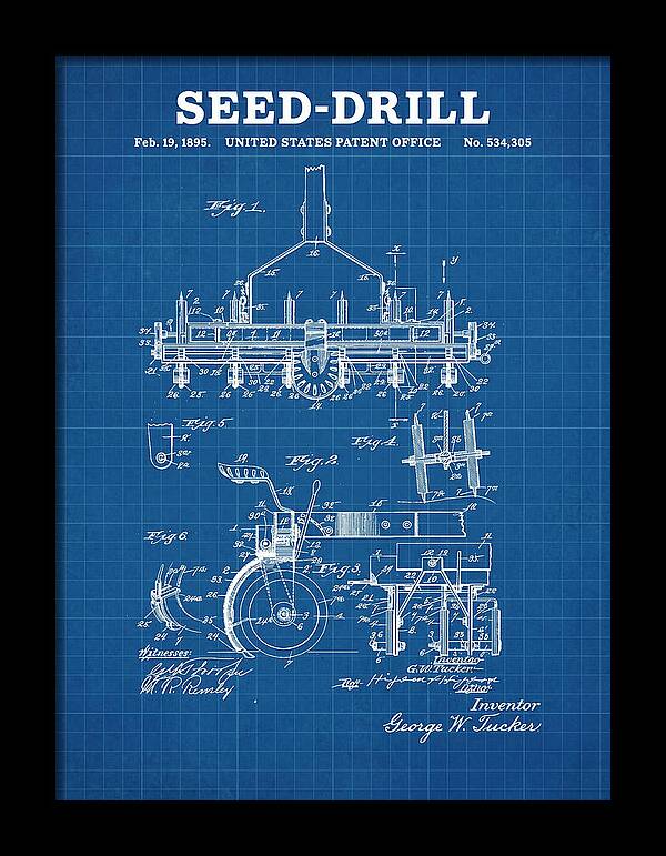 Seed Drill Blueprint Patent Us534305a