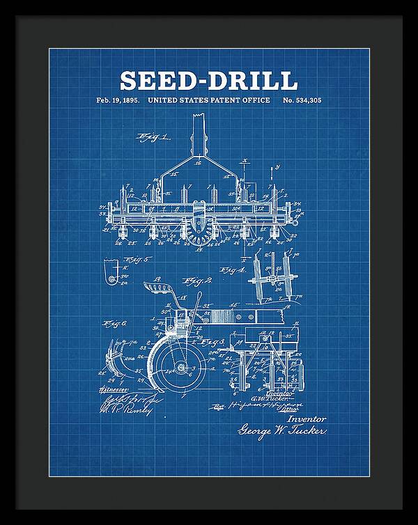 Seed Drill Blueprint Patent Us534305a