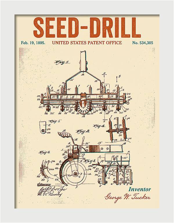 Seed Drill Retro Patent Us534305a
