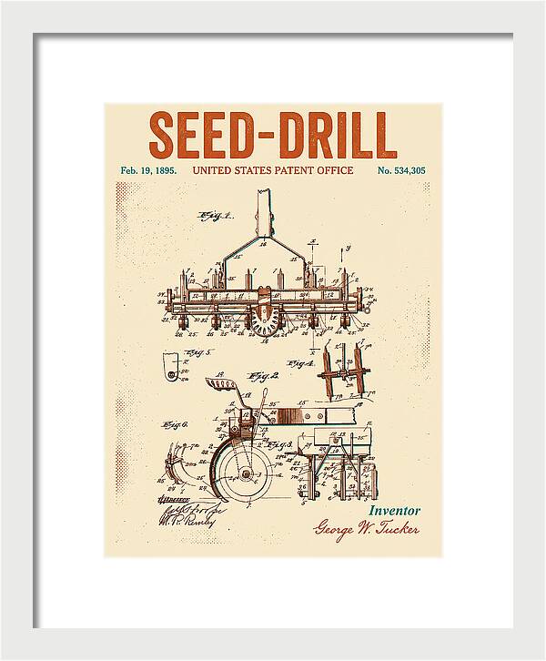 Seed Drill Retro Patent Us534305a