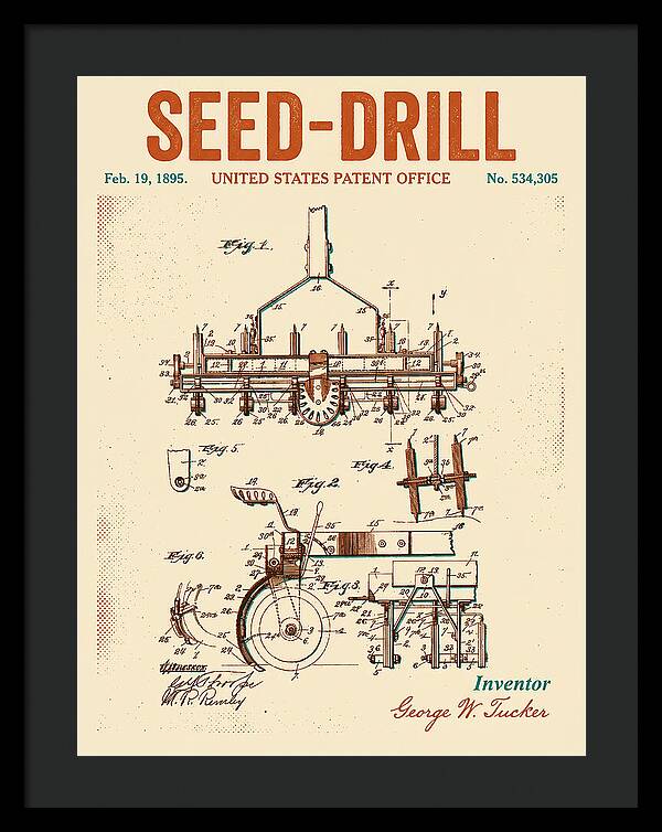 Seed Drill Retro Patent Us534305a