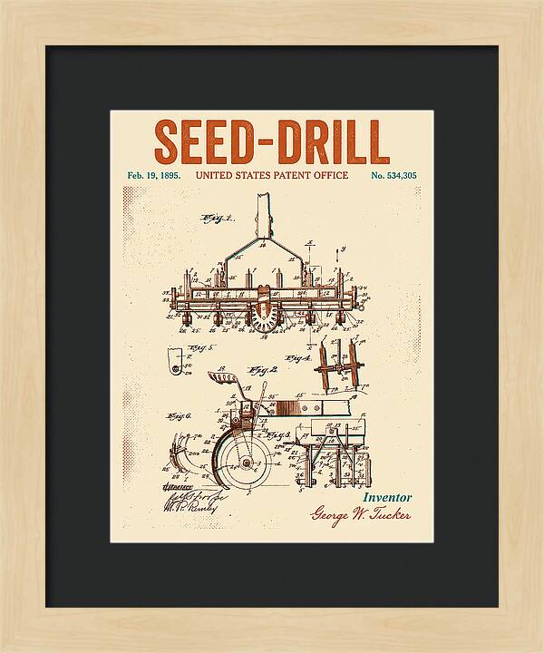 Seed Drill Retro Patent Us534305a