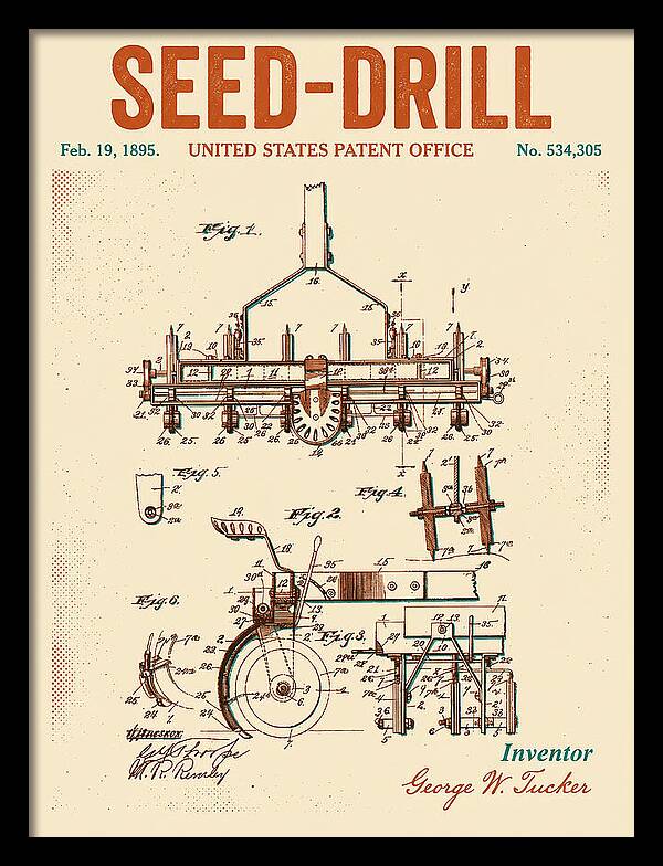 Seed Drill Retro Patent Us534305a