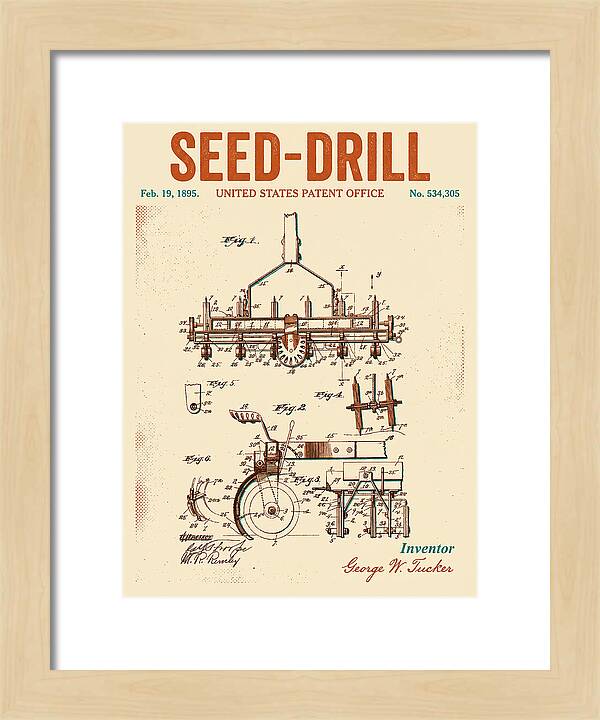 Seed Drill Retro Patent Us534305a