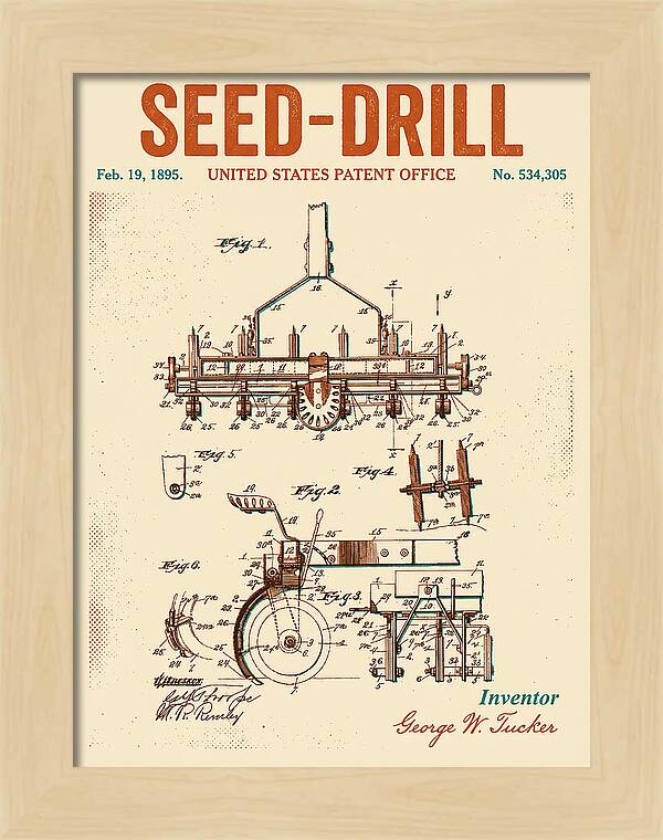 Seed Drill Retro Patent Us534305a