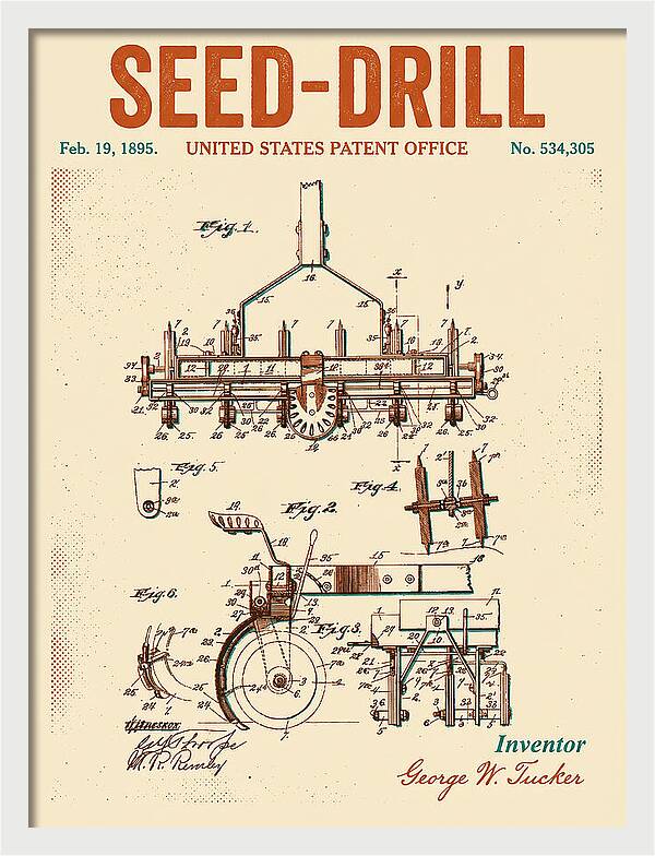 Seed Drill Retro Patent Us534305a