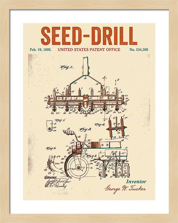 Seed Drill Retro Patent Us534305a