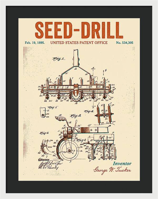 Seed Drill Retro Patent Us534305a