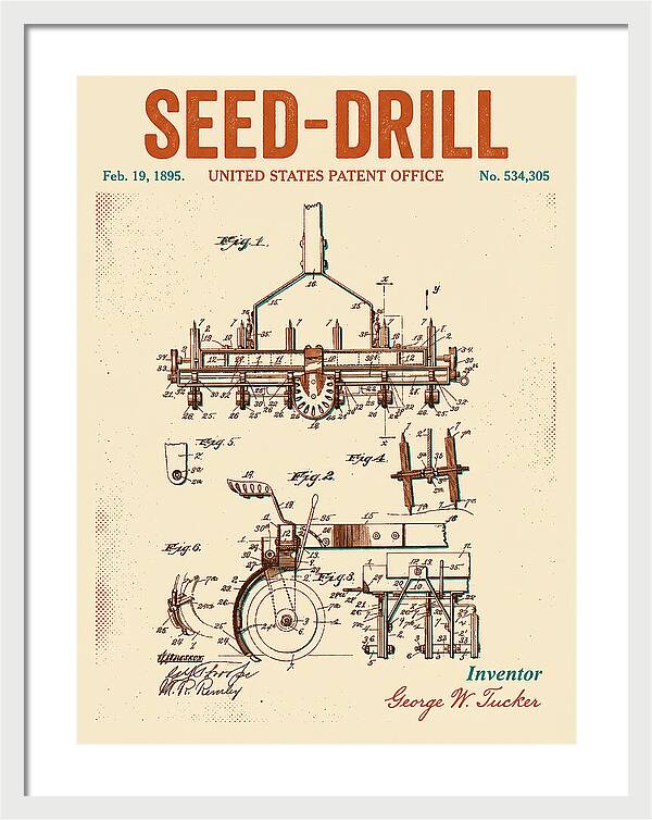 Seed Drill Retro Patent Us534305a